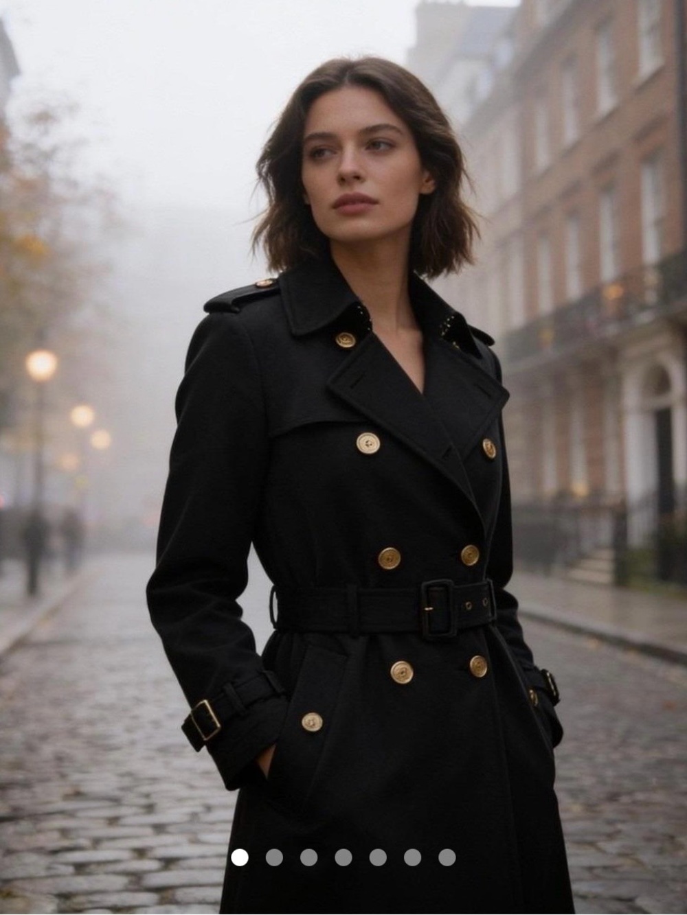 Michael Kors Women's Black and Gold trench coat